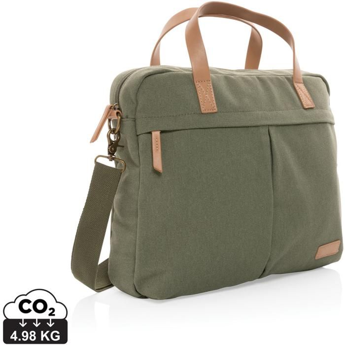 Impact Aware 16 Oz. Recycled Canvas Laptop Bag main product photo