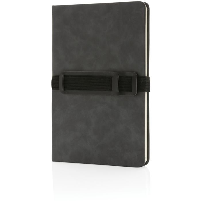 Deluxe Hardcover PU Notebook A5 With Phone And Pen Holder main product photo