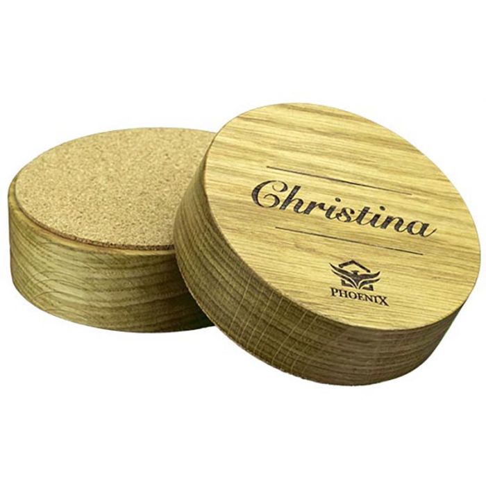 Real Wood Paperweight With Full Colour Print And Cork Base main product photo