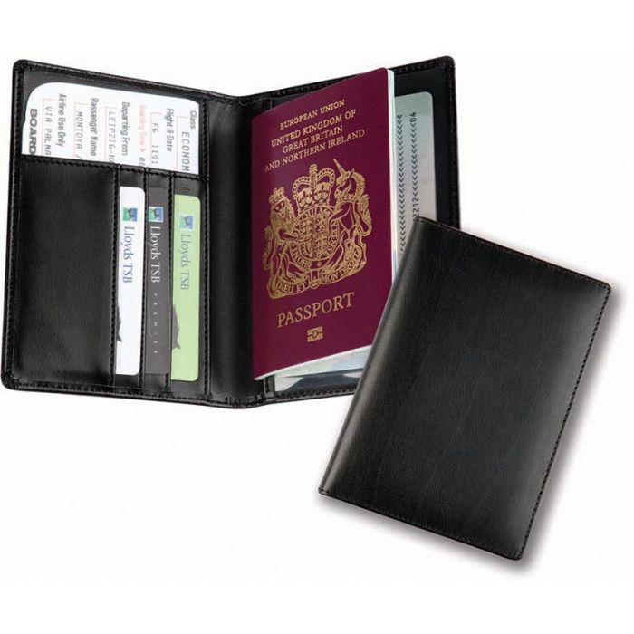 Balmoral Bonded Leather Deluxe Passport Holder main product photo