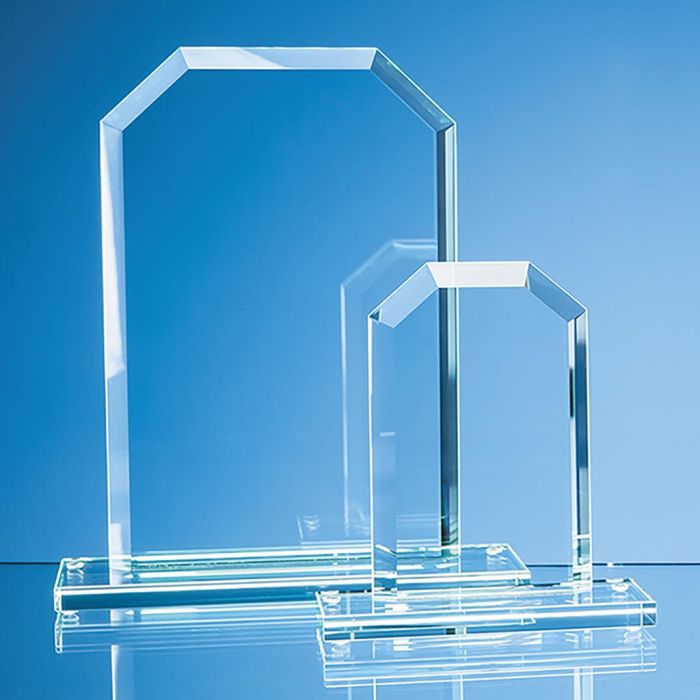 15cm x 9.5cm x 12mm Jade Glass Bevelled Edge Honour Award main product photo