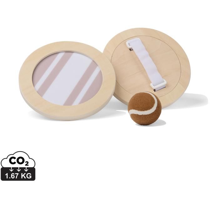 Branded promotional mit and ball game.