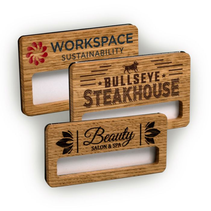 Real wood faced window badges main product photo