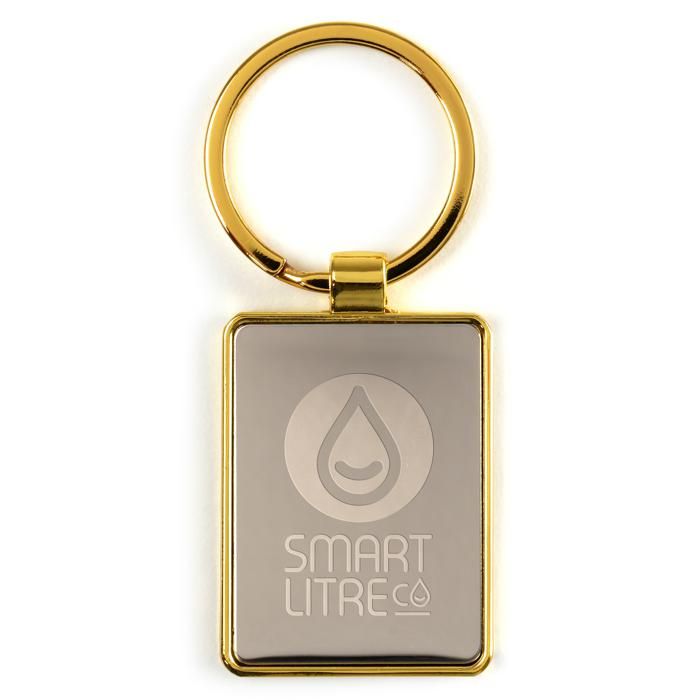 Rectangular Gold Keyring main product photo