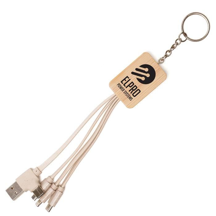 USB-C Rectangle Bamboo and Wheat Straw Charger main product photo