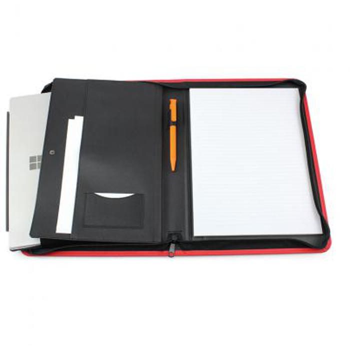 Eco A4 Zipped Conference Portfolio With Gussetted Pocket For Small Laptop Or Tablet In Como RPET main product photo