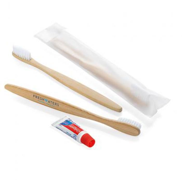 Bamboo Toothbrush & Colagte Toothpaste main product photo