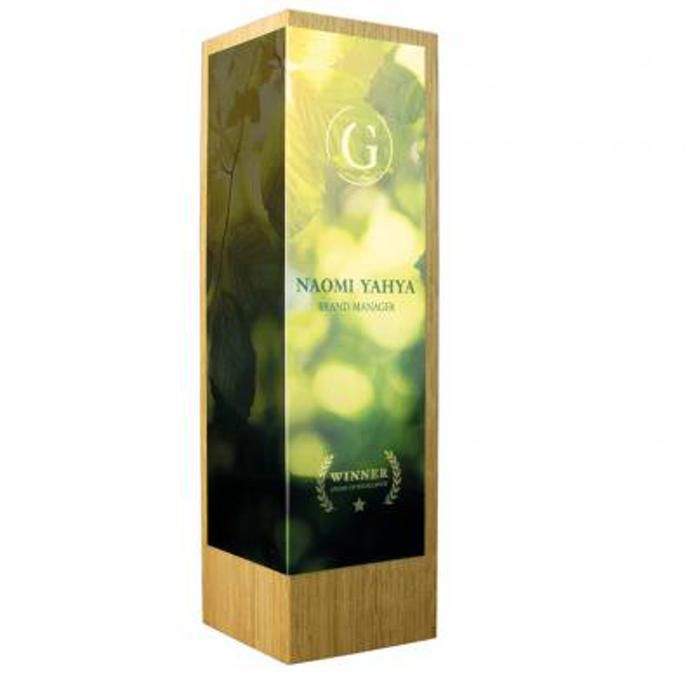 Real Wood Column Award With Metal Wrap main product photo