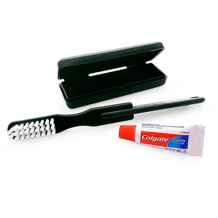 Black Travel Toothbrush Paste Set main product photo
