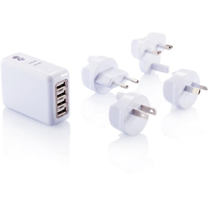 Travel Plug With 4 USB Ports main product photo