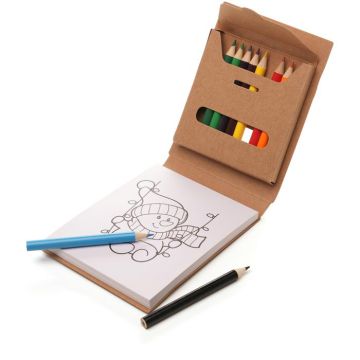 2-in-1 Colouring Pad - Natural, 99 x 127 x 17mm - main image