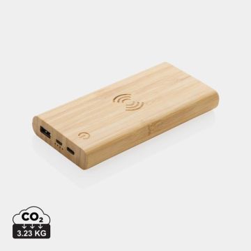 Bamboo 8.000 mAh 5W Wireless Powerbank - brown - main image