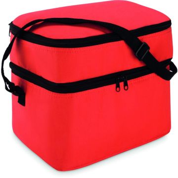 Cooler Bag With 2 Compartments - Red - item picture front