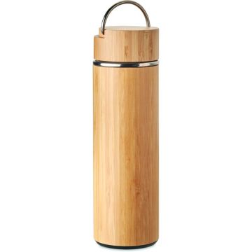 Double Wall Flask 400 ml - Wood - item picture front