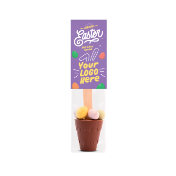 Easter – Info Card - Hot Choc Spoon with Speckled Eggs