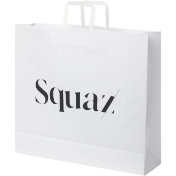 Kraft 90-100 g/m2 Paper Bag With Flat Handles - 49.5 x 14 x 44 cm - White - image main