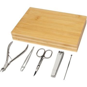 Ladia 5-Piece Bamboo Manicure Set - Natural - image main