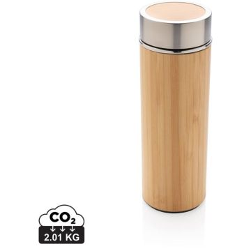 Leak Proof Bamboo Vacuum Bottle - brown - main image
