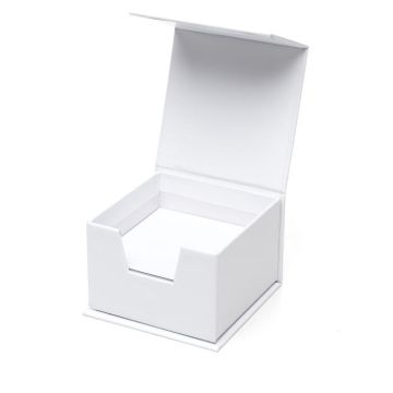 Magnetic Memo Pad Box - White, 88 x 86 x 61mm - main image