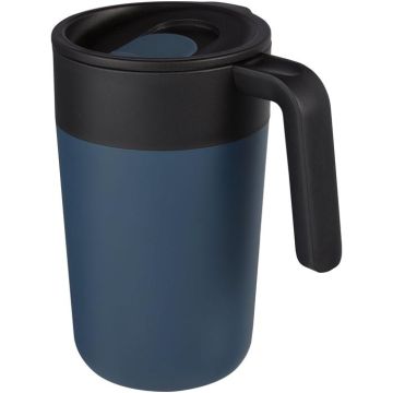 Nordia 400 ml Double-Wall Recycled Mug - Dark blue - image main