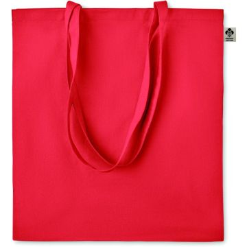 Organic Cotton Shopping Bag - Red - item picture front