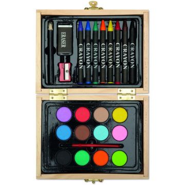 Painting Set In Wooden Box - Wood - item picture front