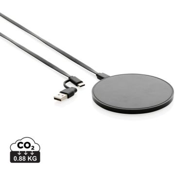 RCS Standard Recycled Plastic 10W Wireless Charger - black - main image