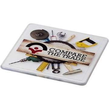 Renzo Square Plastic Coaster - Transparent clear - image main