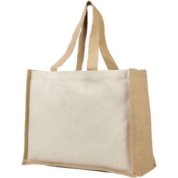 Varai 320 g/m² Canvas And Jute Shopping Tote Bag 23L - Natural, Natural - image main