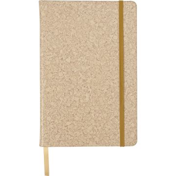 PU Covered Notebook With Cork Print (A5)