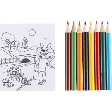 Set Of Colouring Pencils And Colouring Sheets