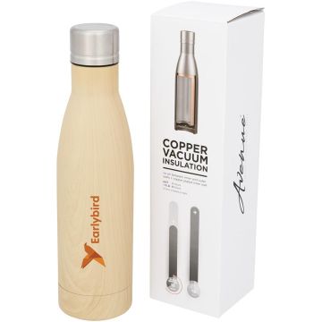 Vasa 500 ml Wood-Look Copper Vacuum Insulated Bottle