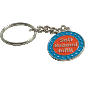 Stamped Iron Soft Enamel Keychain (40mm)