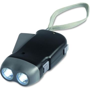 2 LED Dynamo Torch - Black - item picture front
