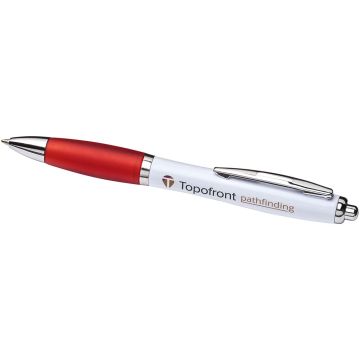 Curvy Ballpoint Pen With White Barrel