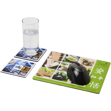 Q-Mat Mouse Mat And Coaster Set Combo 3