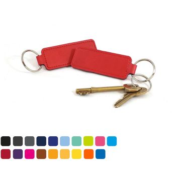 Economy Rectangular Key Fob In Vegan Matt Velvet Torino