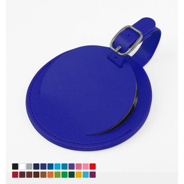 Round Luggage Tag With A Security Flap In Belluno