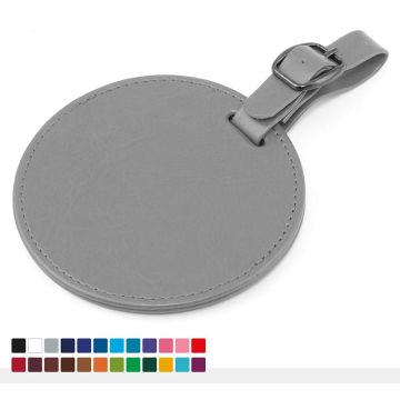 Round Luggage Tag With Clear Window To Show Details Card, In Belluno