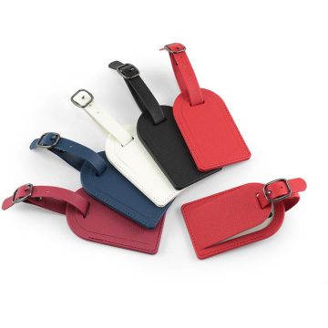 Small Luggage Tag With Security Flap In Recycled Como