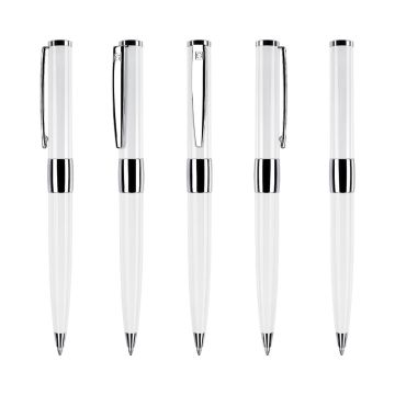 Senator Image White Line Metal Ballpen