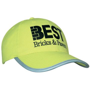 Luminescent Safety Cap With Reflective Trim
