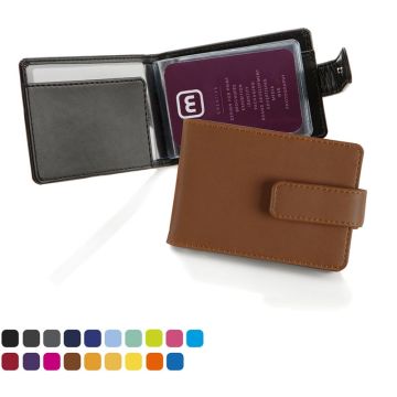 Deluxe Credit Card Case For 6-8 Cards With A Strap In Vegan Matt Velvet Torino