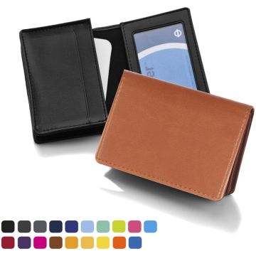 Deluxe Business Card Dispenser With Framed Window Pocket, Finished In Vegan Matt Velvet Torino