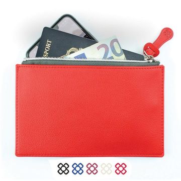 Small Zipped Pouch In Recycled Como