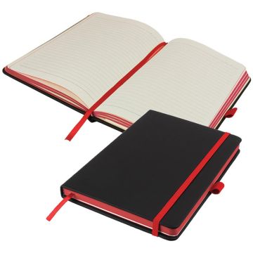 A5 Deniro Edge Notebook Lined Notebook With Pocket.