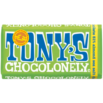 Tonys Chocolonely - Dark Chocolate Bar With Almond & Sea Salt