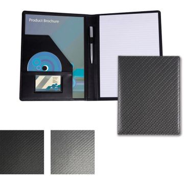 Carbon Fibre Textured PU A4 Conference Folder