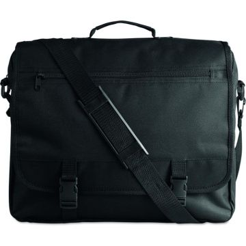 600D Polyester Document Bag - Black - item picture front