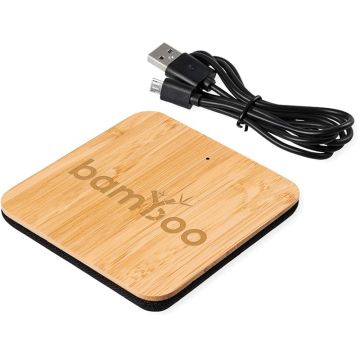 Leaf 5W Bamboo And Fabric Wireless Charging Pad